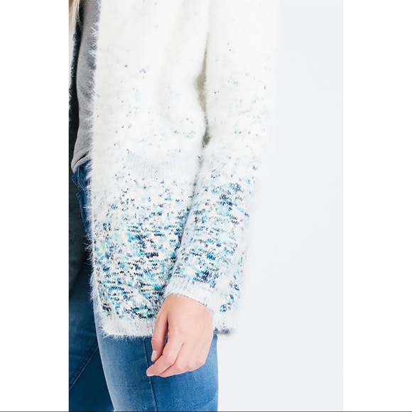Renee C Confetti Ivory Blue Cardigan - Picture 7 of 7